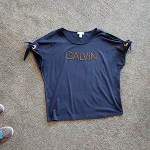 Cold shoulder Calvin Klein top